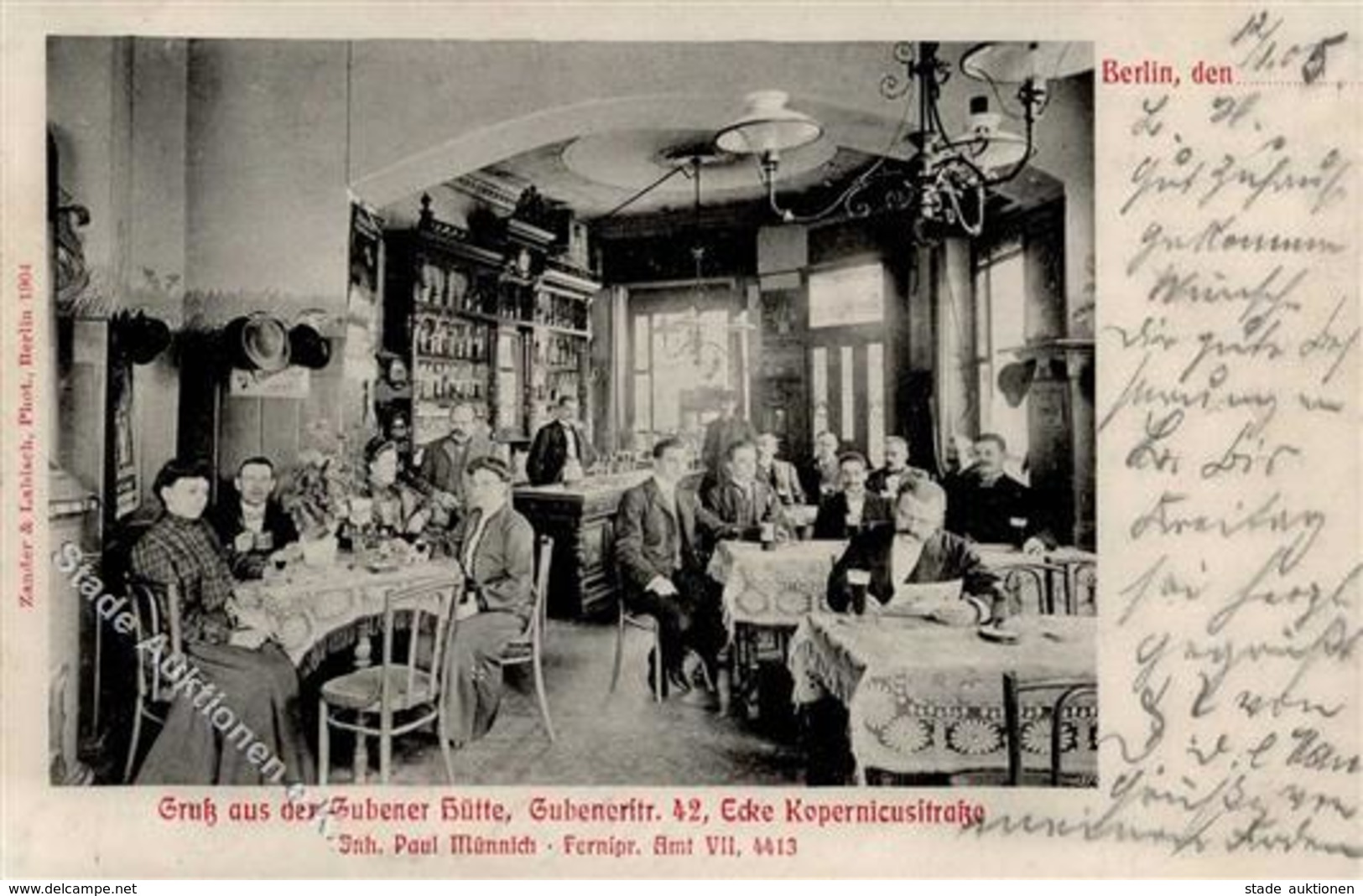 Friedrichshain (O1020) Gubener Hütte Gubenerstr, 42 Ecke Kupernikusstraße 1905 I-II - War 1914-18