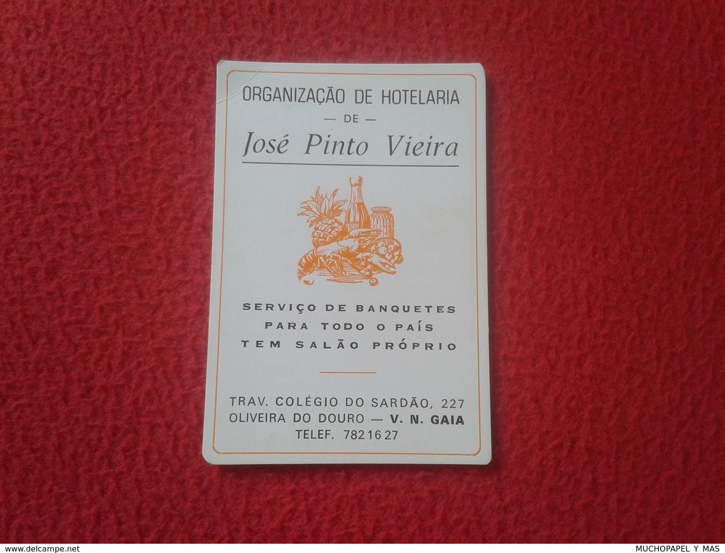 ANTIGUO CALENDARIO DE BOLSILLO DE MANO PORTUGAL PORTUGUESE CALENDAR 1986 ORGANIÇAO DE HOTELARIA OLIVEIRA DO DOURO VER - Tamaño Pequeño : 1981-90
