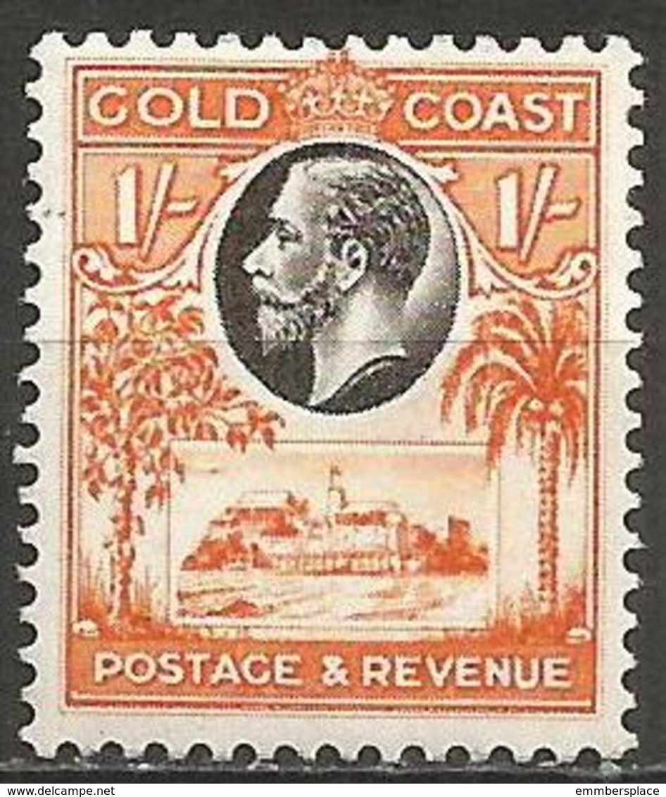 Gold Coast - 1928 Christianborg Castle 1s MLH *    Sc105  SG 110 - Gold Coast (...-1957)