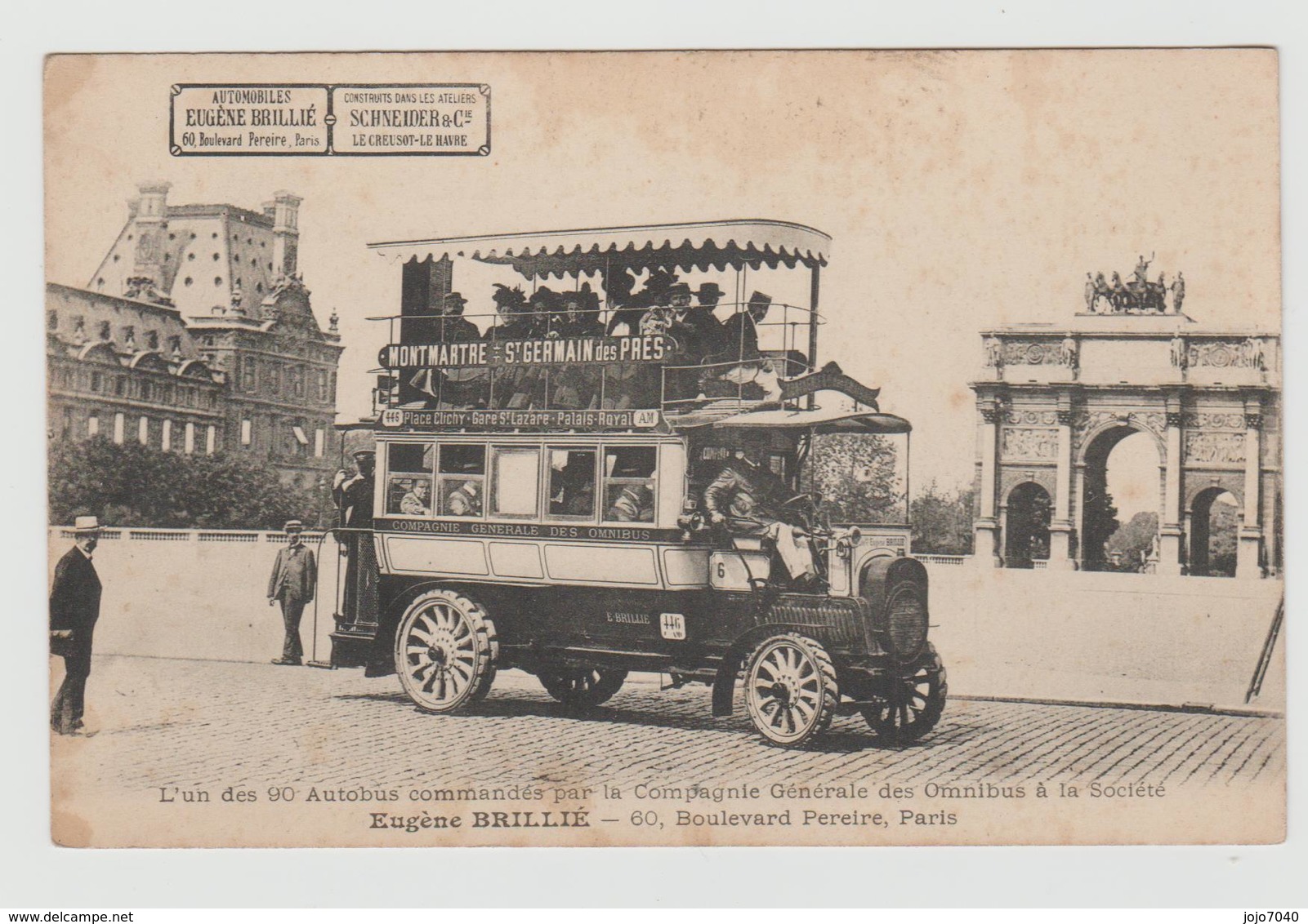 Carte Postale Autobus Paris - Transport Urbain En Surface