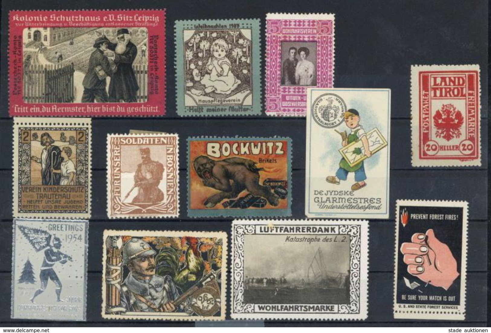 Vignette Partie Mit Circa 500 Stück Ca. 1910 Bis 60'er Jahre Teils Fixiert I-II - Werbepostkarten