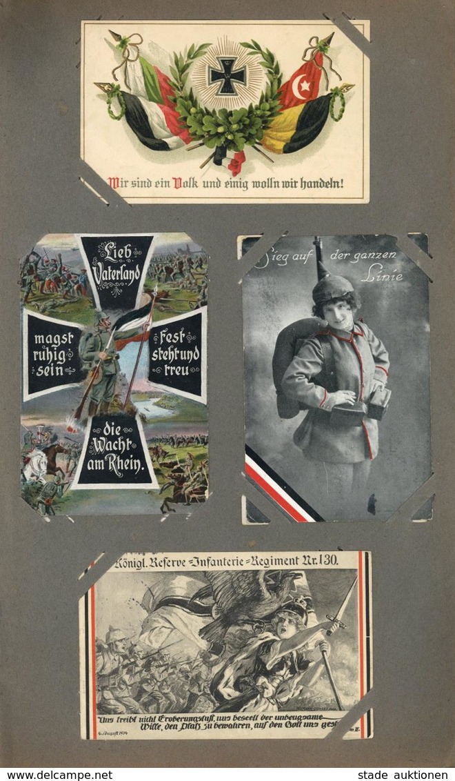 WK I Album Mit Circa 120 Ansichtskarten I-II - Guerre 1914-18