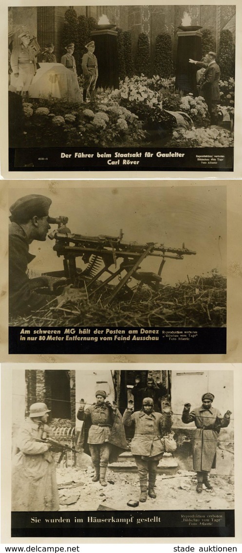 Propaganda WK II Partie Mit Circa 50 Presse Fotos Ca. 23,7 X 17,7 Cm I-II - War 1939-45