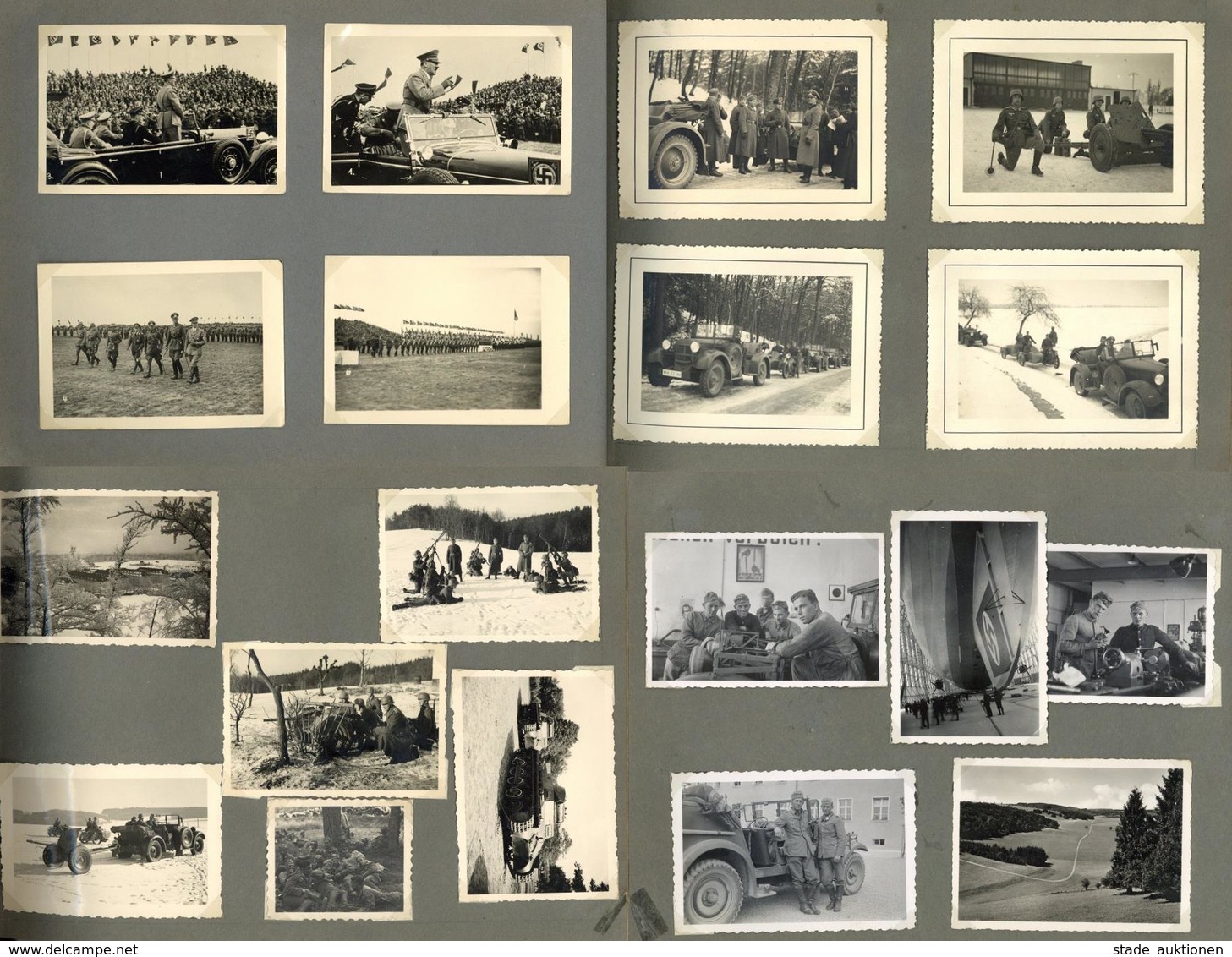 WK II Album Mit Circa 180 Fotos Div. Formate U.a. Mit Hitler, Göring, Goebbels Etc. I-II - War 1939-45