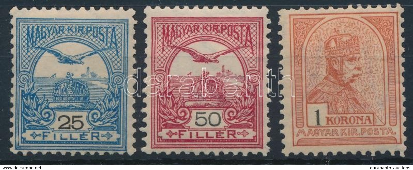 * 1900 Turul 25f, 50f, 1K (15.000) - Other & Unclassified