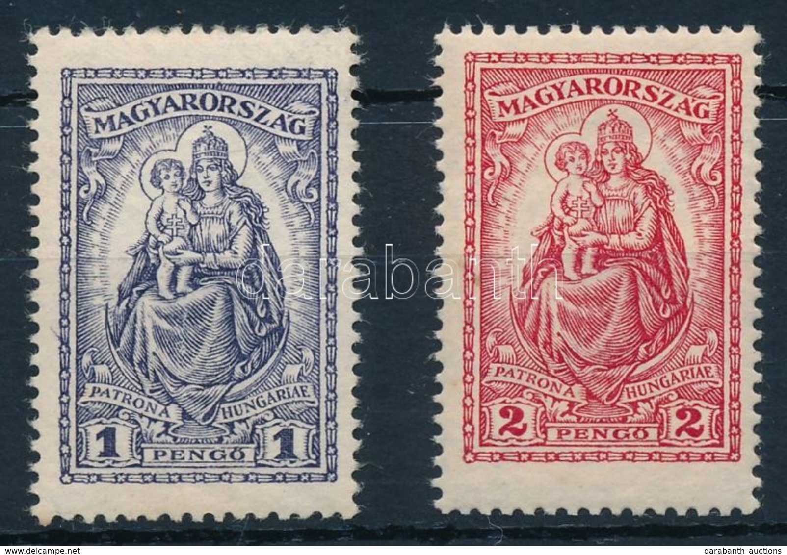 ** 1926 Keskeny Madonna 1P (ránc) + 2P (18.000) - Other & Unclassified