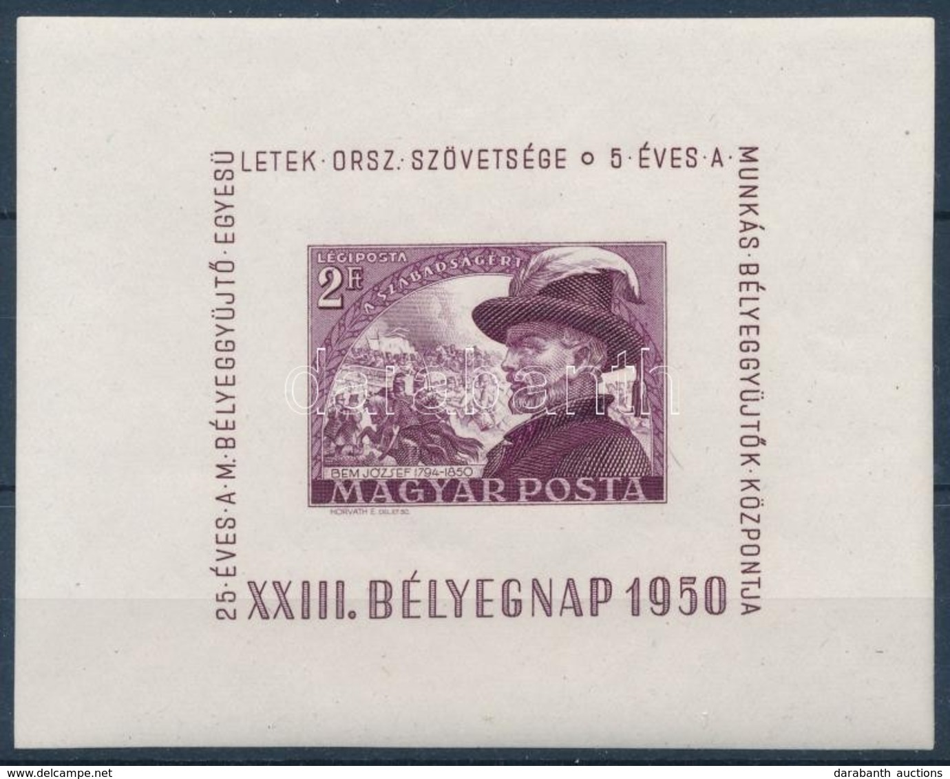 ** 1950 Bélyegnap (23.) Blokk (8.000) - Other & Unclassified