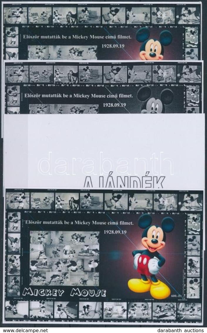** 2014/12 Mickey Mouse  4 Db-os Emlékív Garnitúra (28.000) - Other & Unclassified