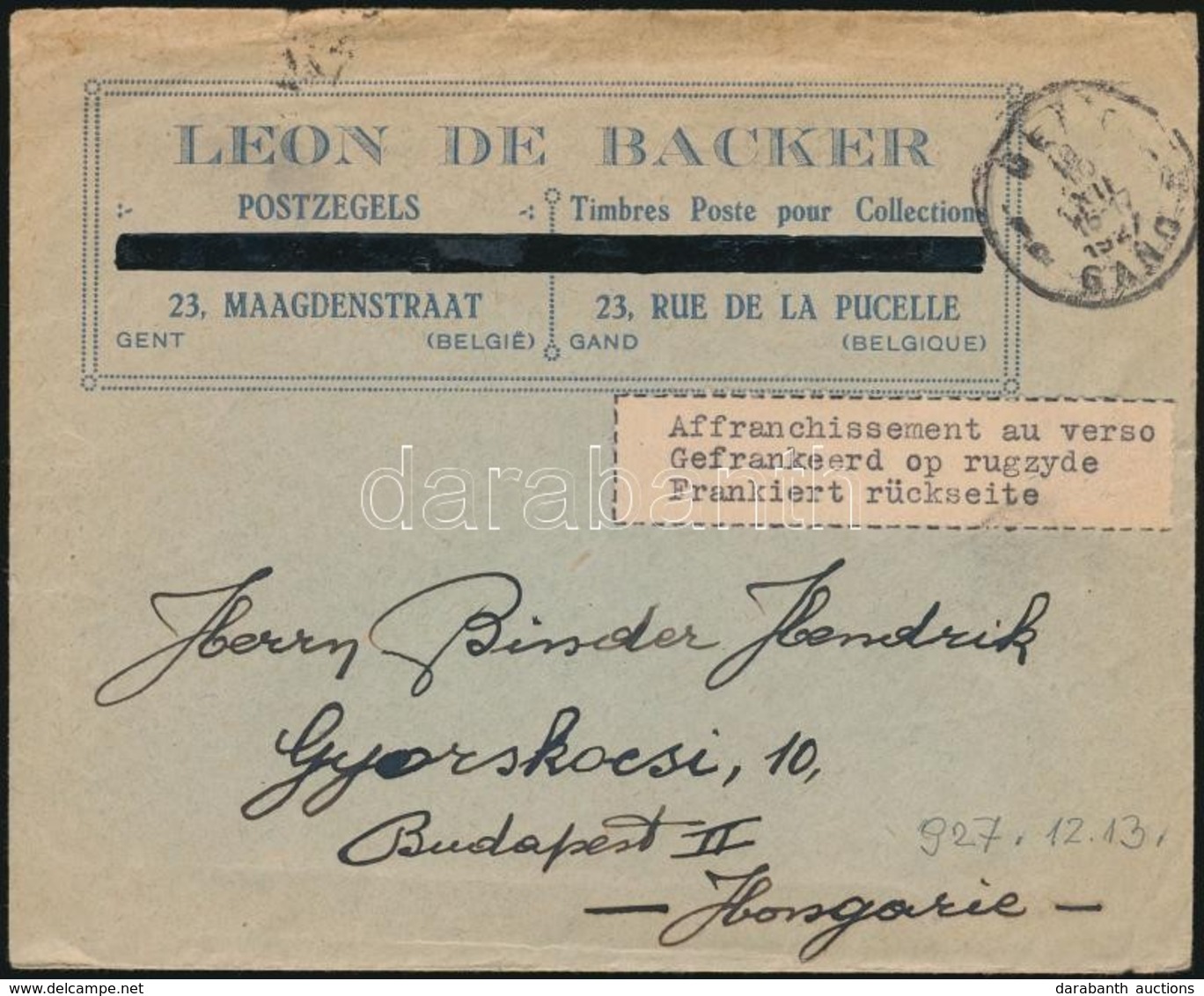 Belgium 1927 - Other & Unclassified