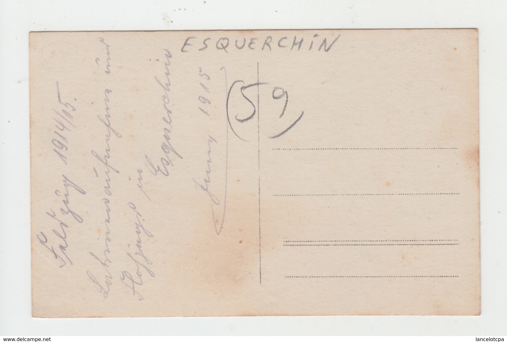 59 - ESQUERCHIN / CARTE PHOTO ALLEMANDE - Other & Unclassified