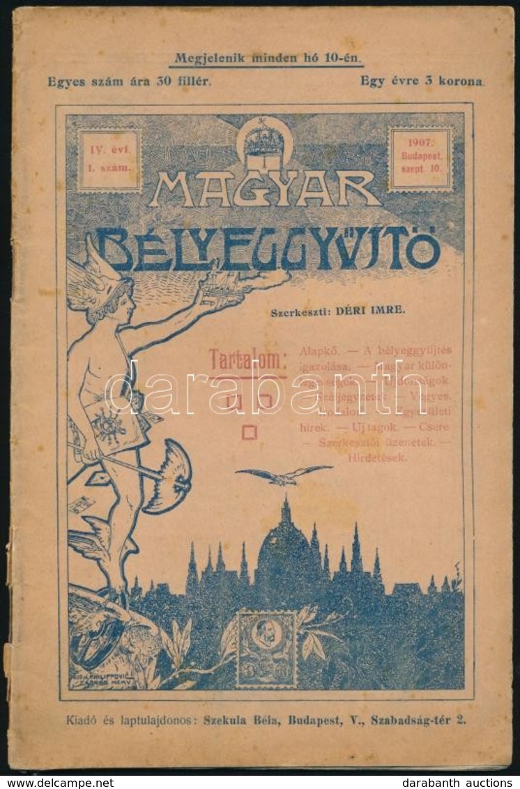 1907. Dec. 10 Magyar Bélyeggy?jt? IV. évf. 4. Szám - Other & Unclassified