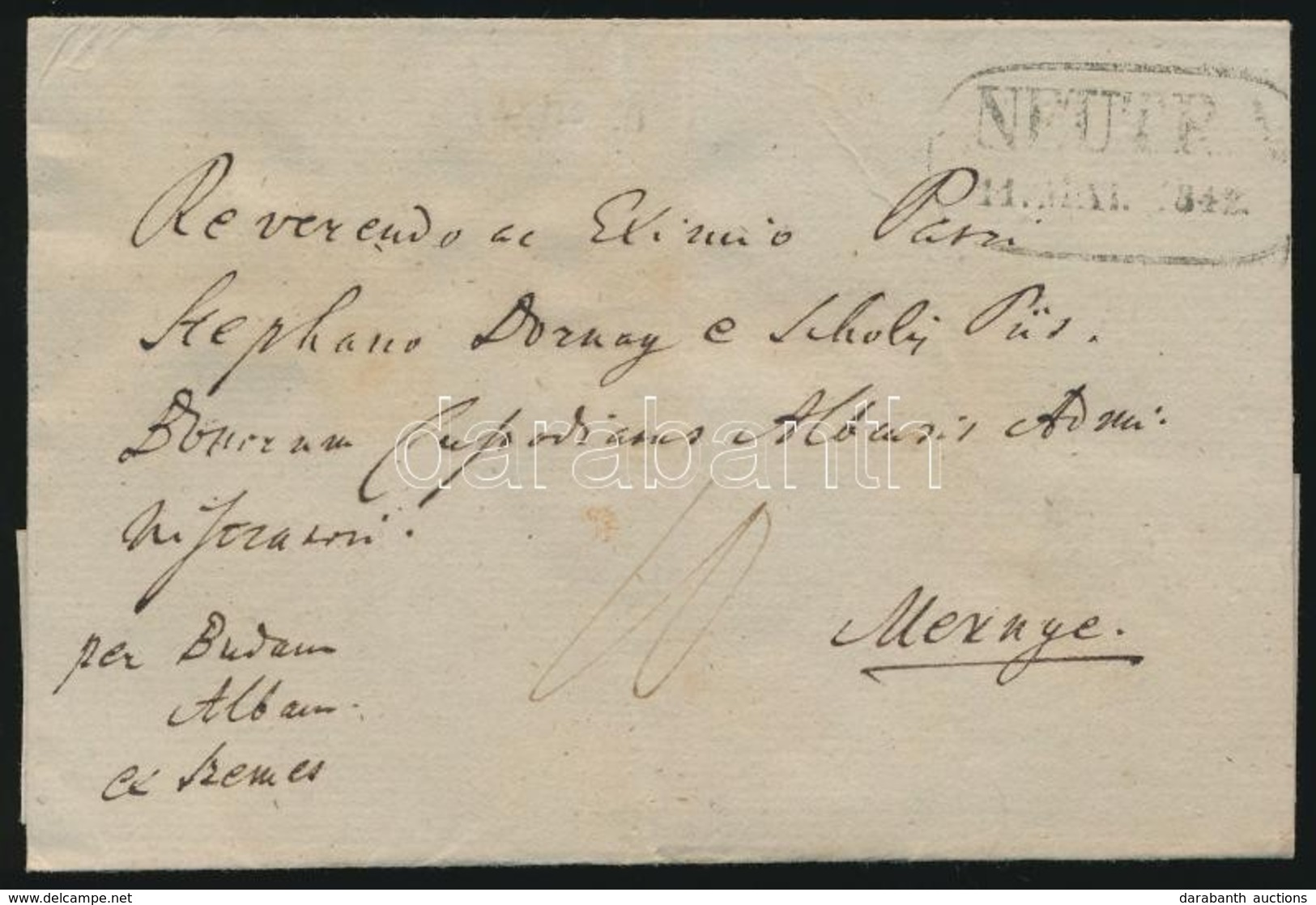 1842 Portós Levél / Unpaid Cover 'NEUTRA' - Other & Unclassified