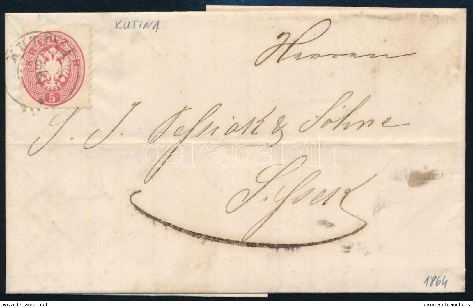 1864 5kr Levélen ,,KUTINA' - ,,SISSEK' - Other & Unclassified