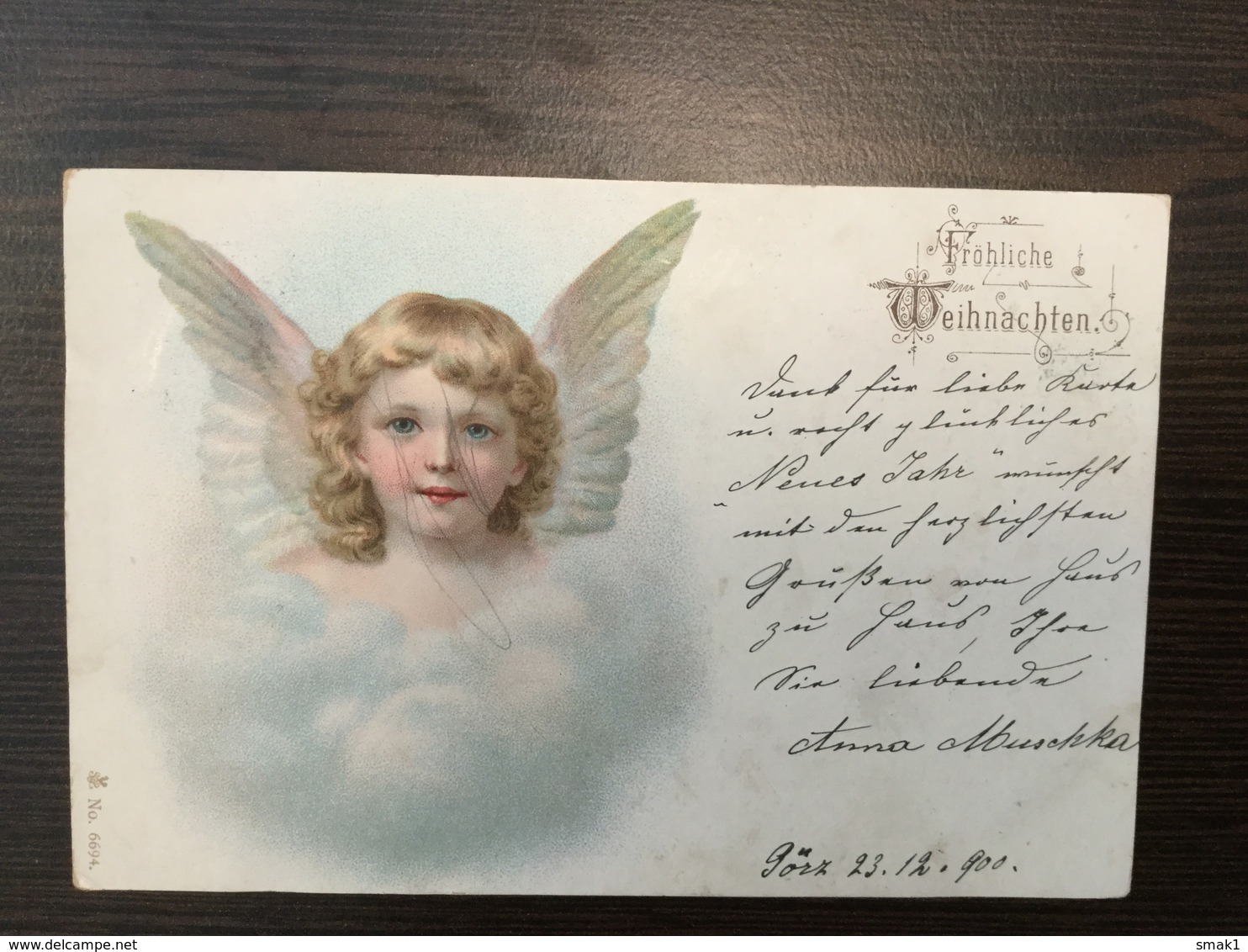 AK  ANGEL  ENGEL  LITHO  1900 - Anges