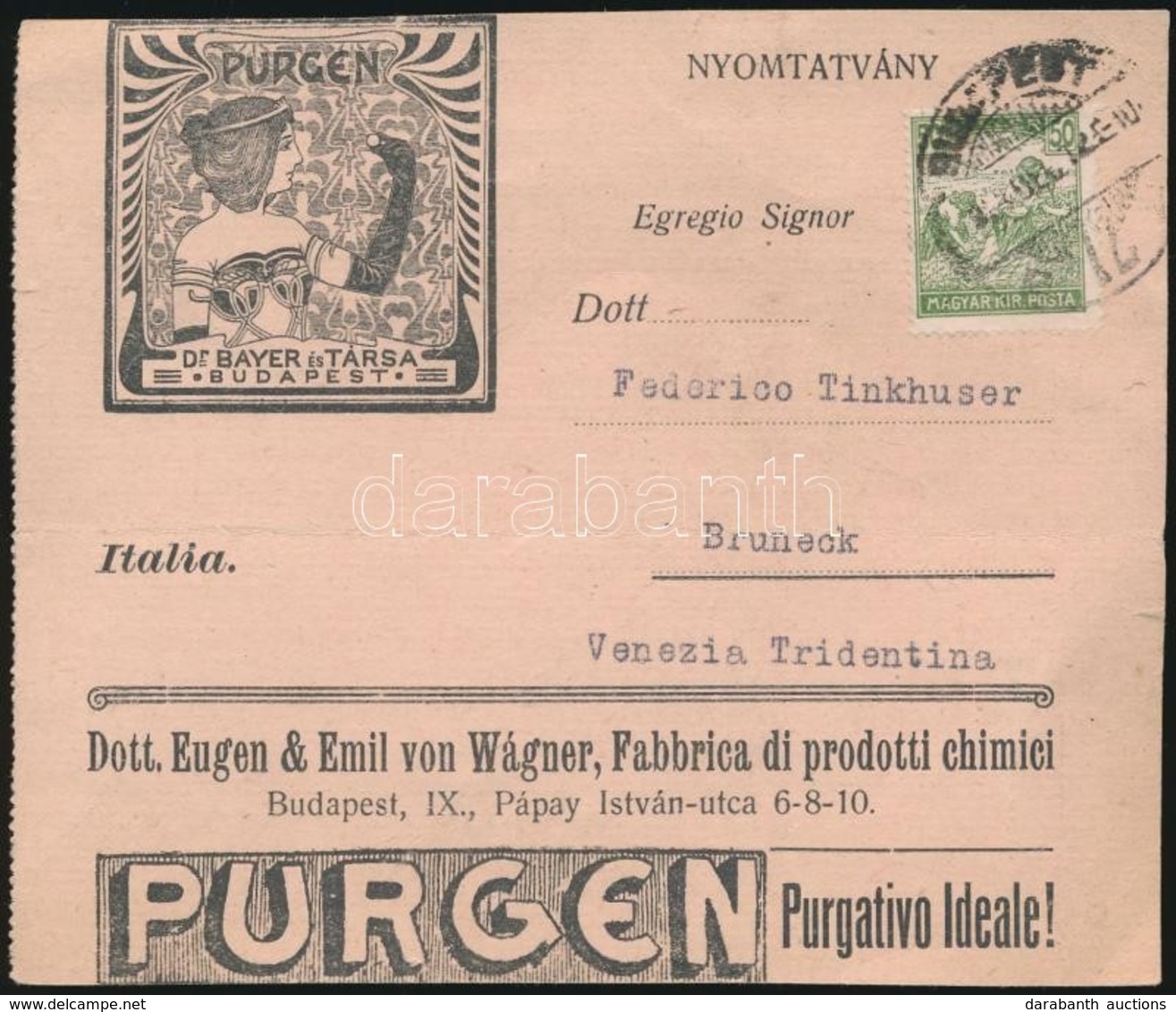 1920 Nyomtatvány Gyógyszerreklámmal - Other & Unclassified