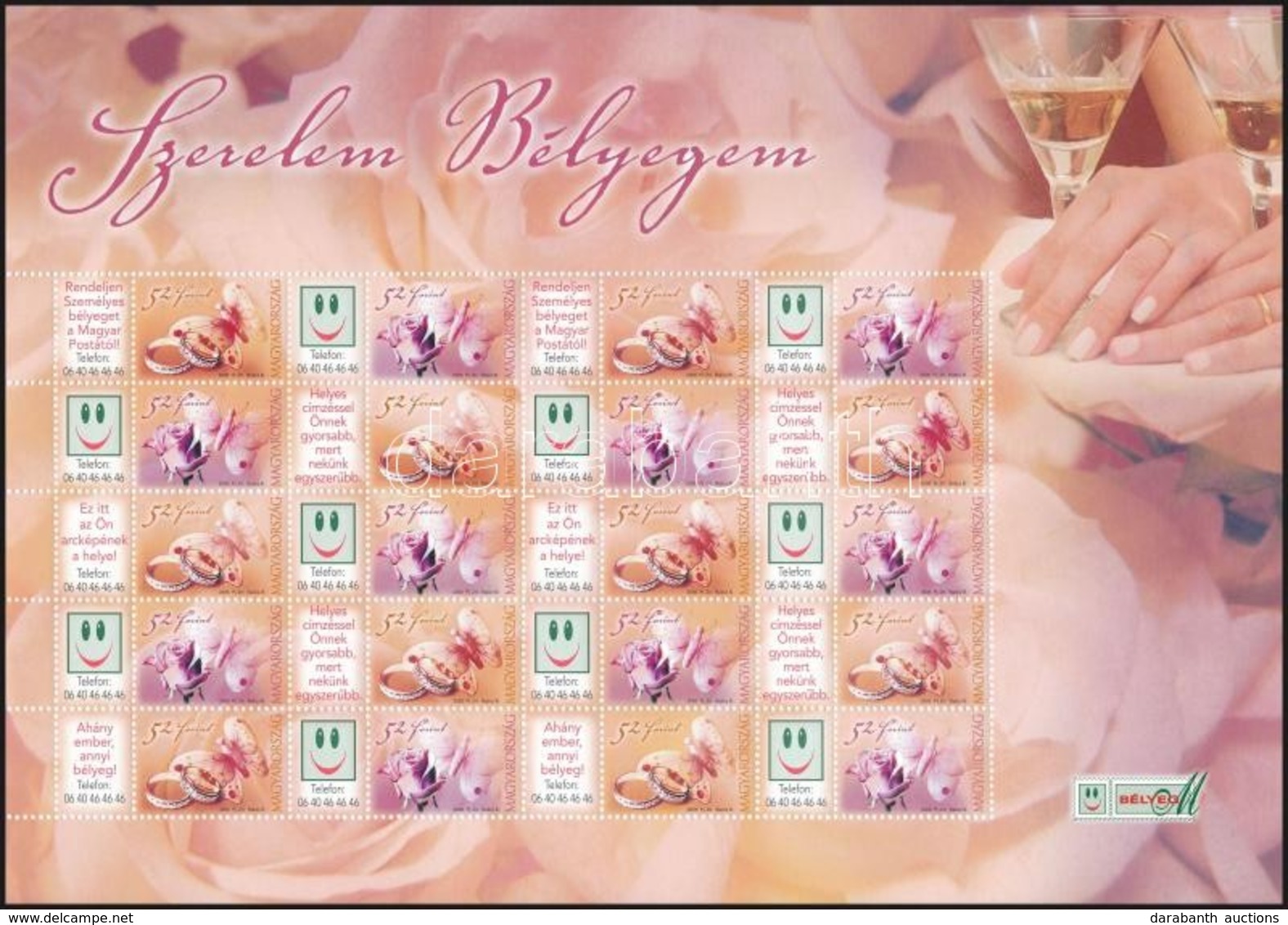 ** 2006 Szerelem Bélyegem Promóciós Teljes ív (11.500) - Other & Unclassified