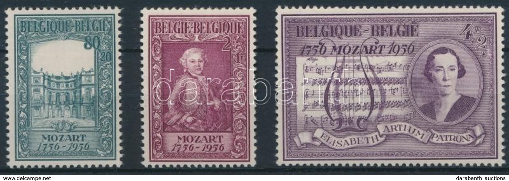 ** 1956 Mozart Sor Mi 1036-1038 - Other & Unclassified