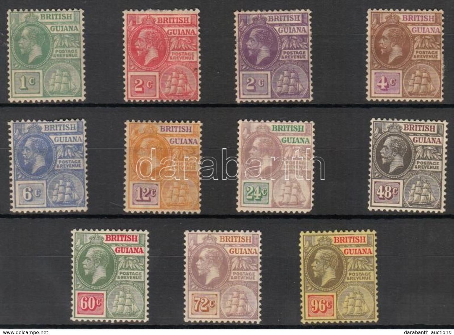 * 1921 Forgalmi Bélyeg Sor / Definitive Stamp Set Mi 140-150 (24c Pici Sarokhiba /short Corner) - Other & Unclassified