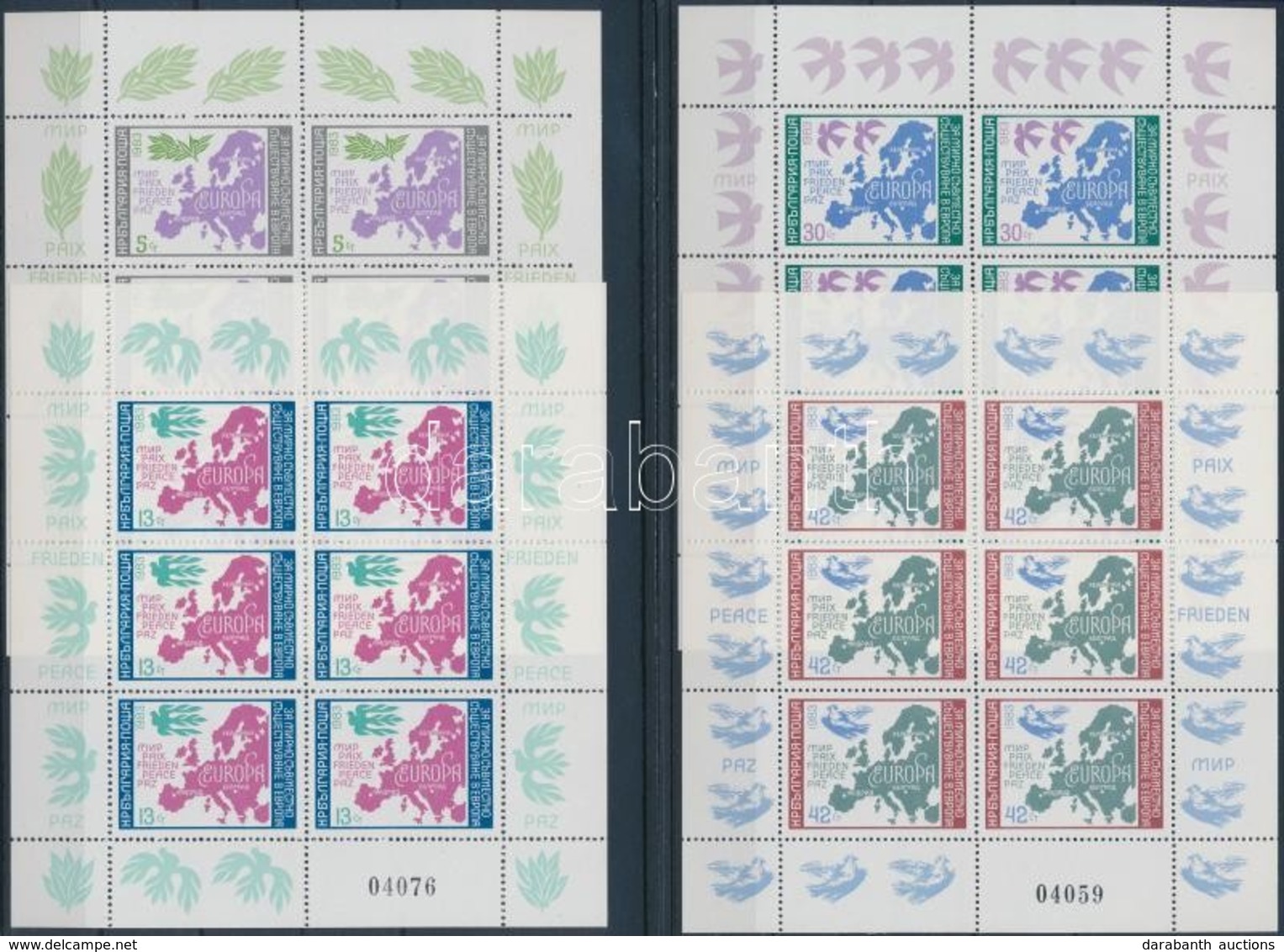 ** 1983 Európai Biztonság és Együttm?ködés Kisívsor Mi 3218-3221 (2 Stecklapon) - Other & Unclassified