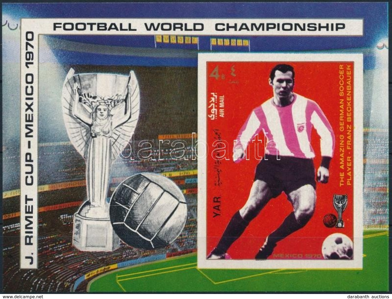 ** 1970 Futball Világbajnokság Vágott Blokk Mi 125 - Other & Unclassified