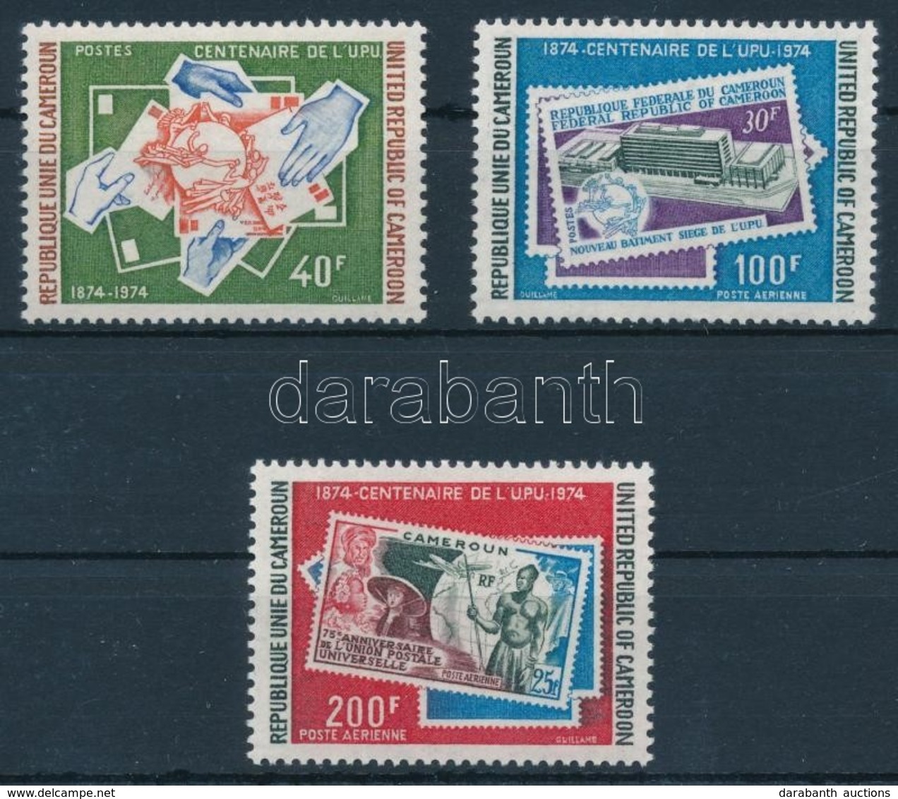 ** 1974 100 éves Az UPU Sor Mi 780-782 - Other & Unclassified