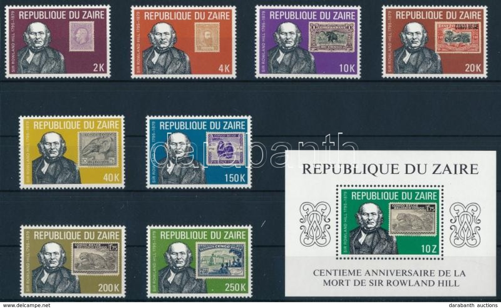 ** 1980 Rowland Hill Sor Mi 631-638 + Blokk Mi 32 - Other & Unclassified