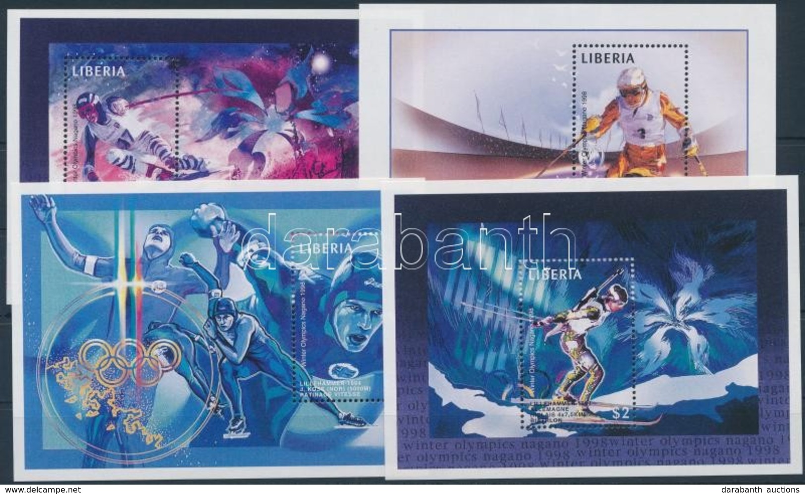 ** 1997 Téli Olimpia Blokk Sor Mi 160-163 - Other & Unclassified