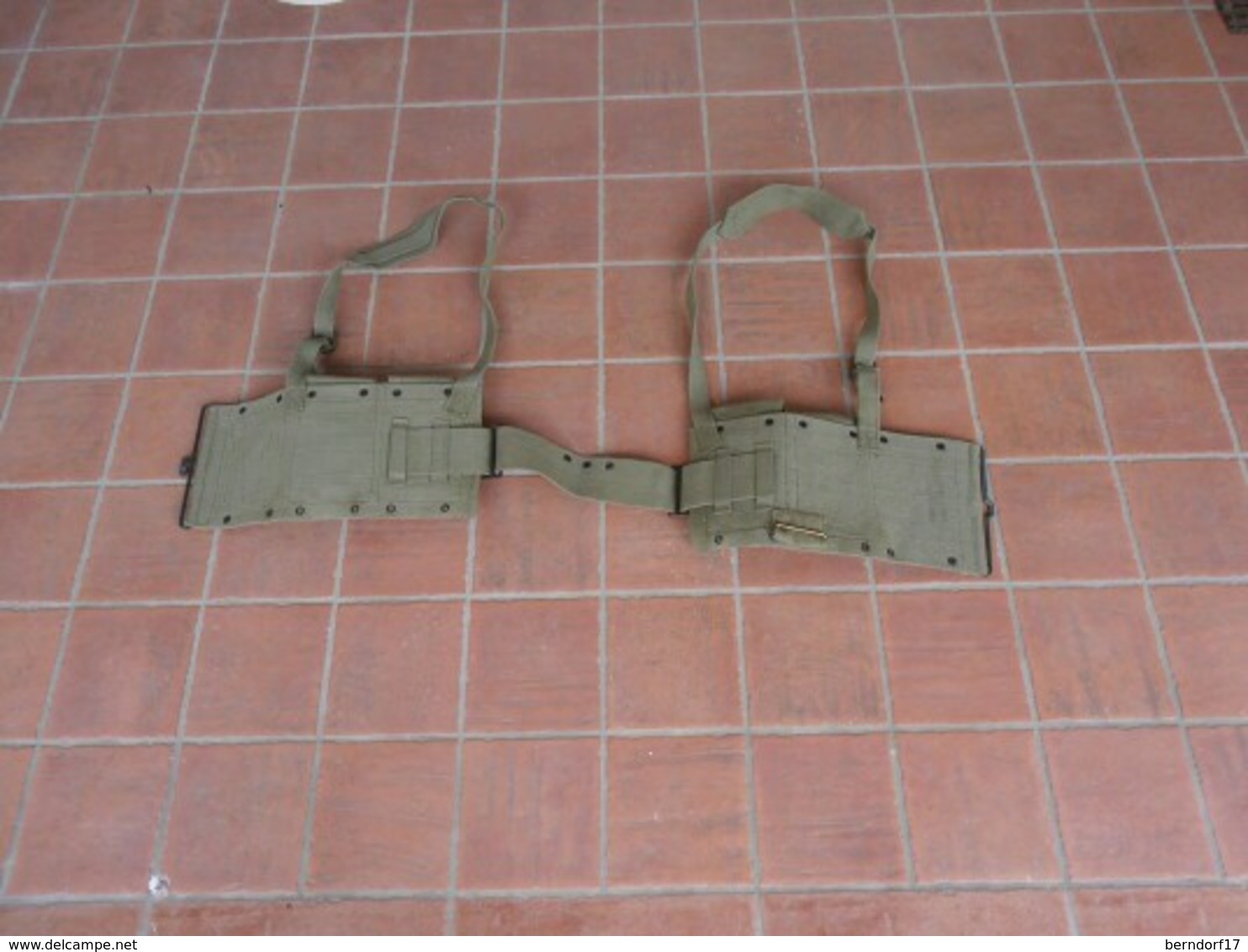 BELGIAN ARMY B.A.R. RIFLE COMBAT MAG POUCH & BELT SET A&L1964 - Uitrusting