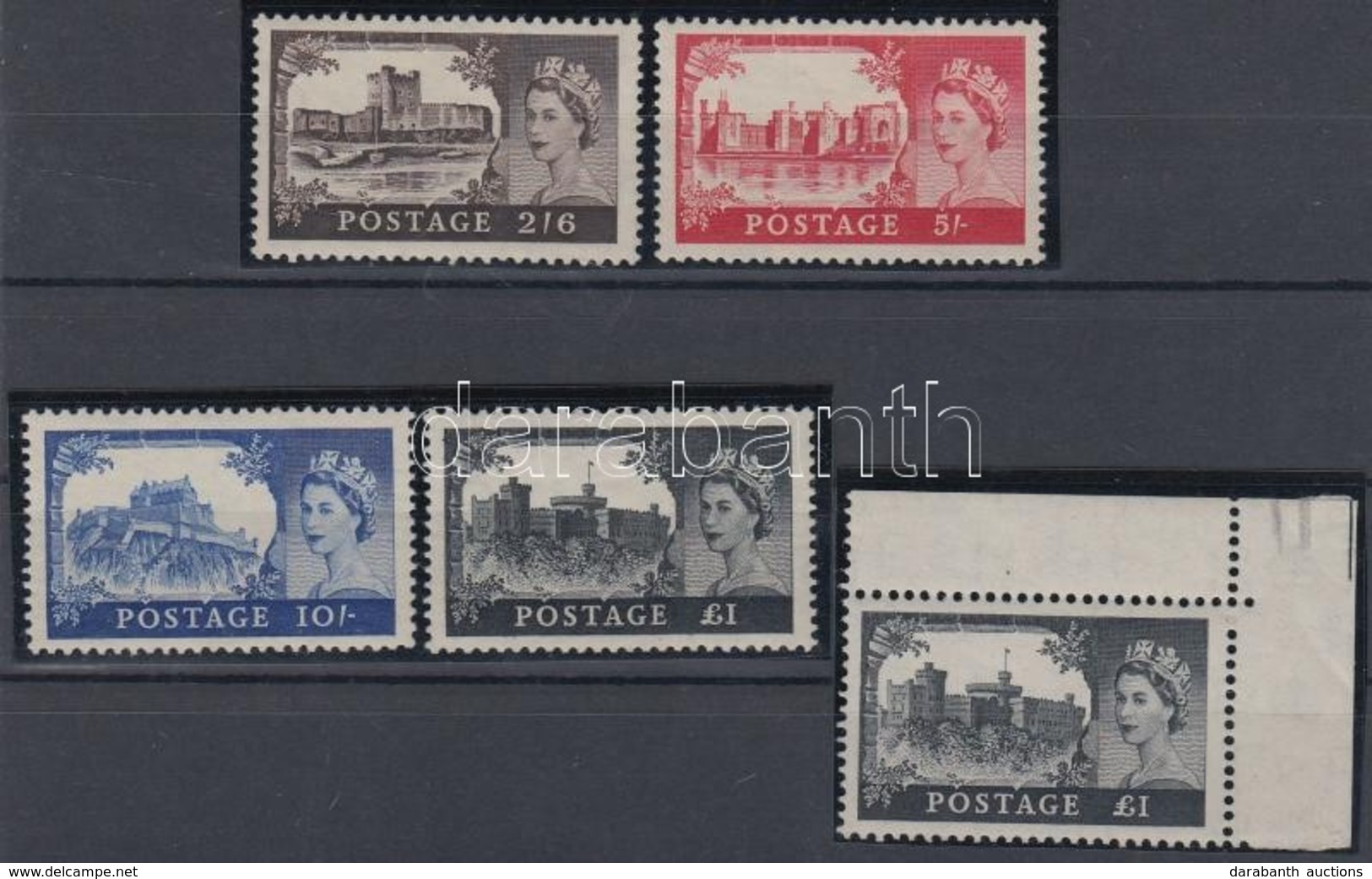 ** 1955/1958 Forgalmi: Várak Sor / Definitive Set Mi 278 I-281 I + 281 II - Altri & Non Classificati