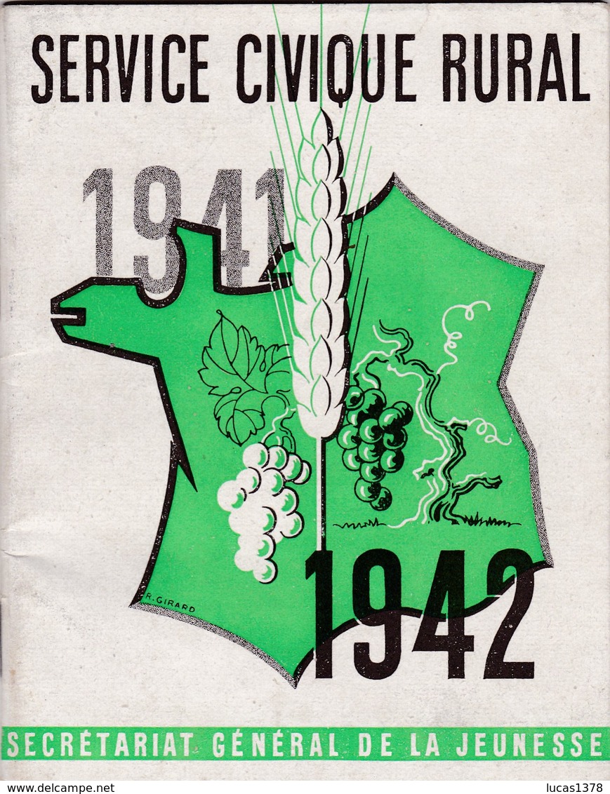 PETAINISME / LIVRET SERVICE CIVIQUE RURAL 1941.1942 / TBE - 1939-45