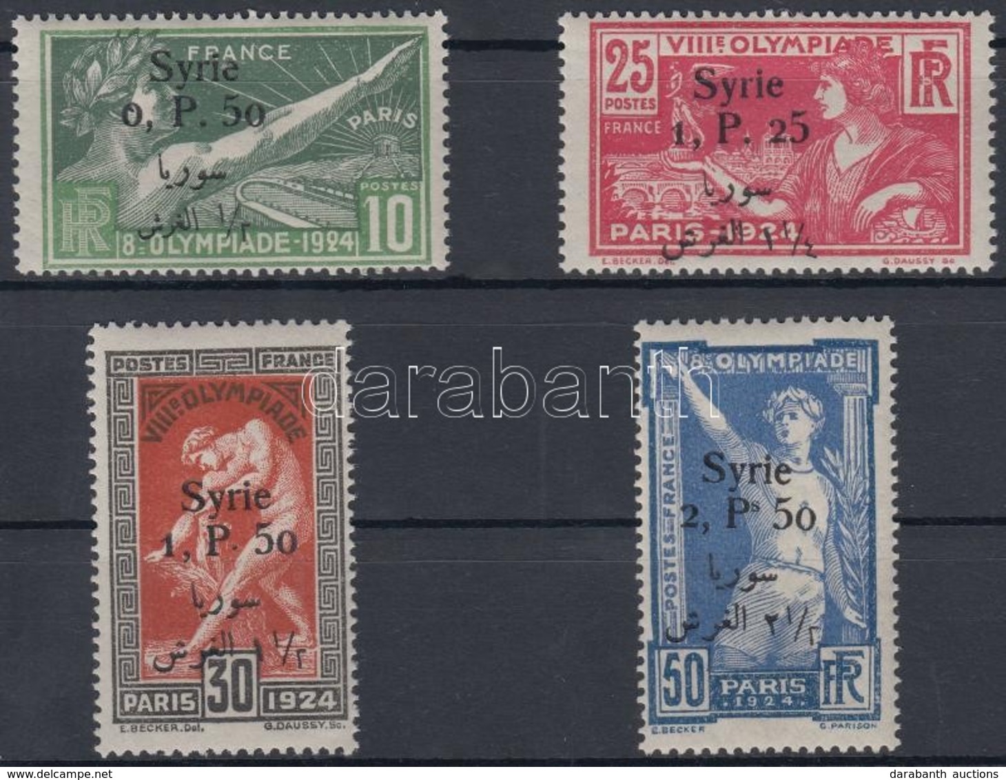 ** 1924 Párizsi Olimpiai Játékok Sor Felülnyomással Mi 254-257 - Other & Unclassified