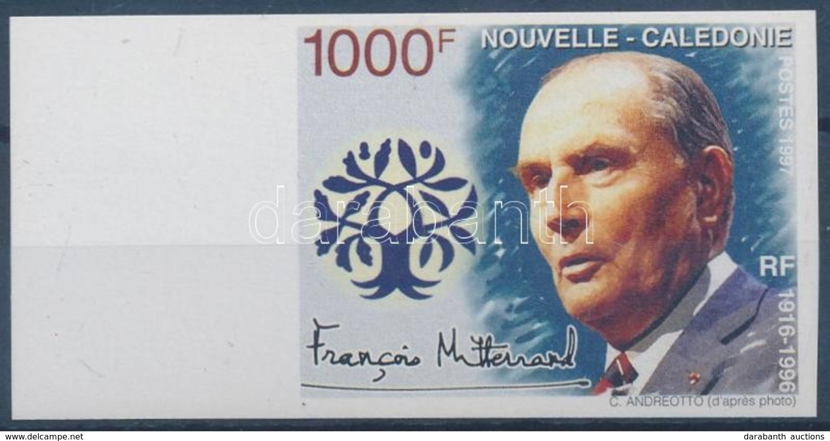 ** 1997 Mitterrand ívszéli Vágott Bélyeg Mi 1094 - Altri & Non Classificati