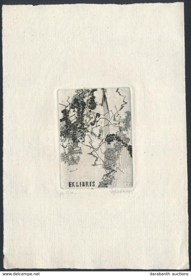 Gyarmati Lea (1938-): Ex Libris. Rézkarc, Papír, Jelzett, 7×5 Cm - Other & Unclassified