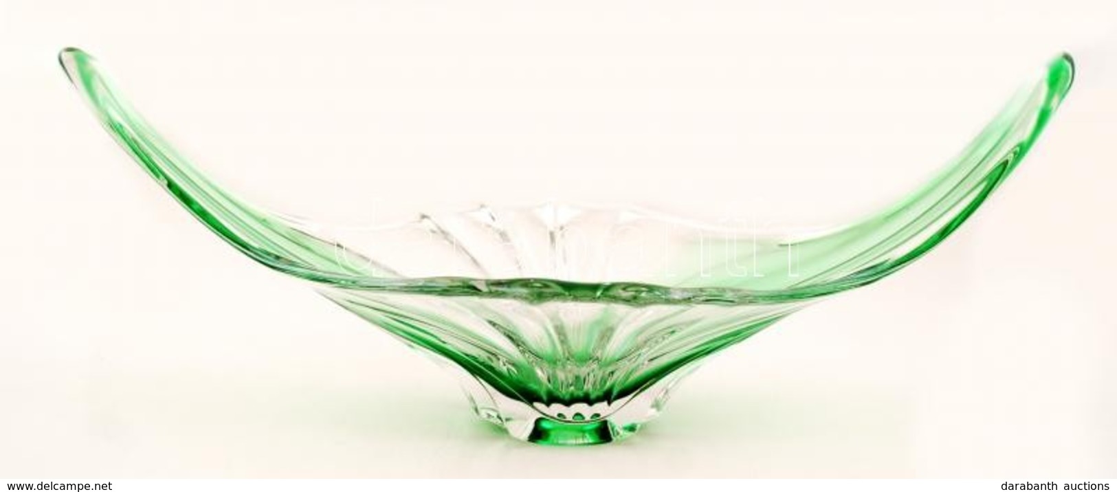 Muránói  Kínáló, Formába öntött, Jelzés Nélkül, Jó állapotban, 35×30 Cm - Glass & Crystal