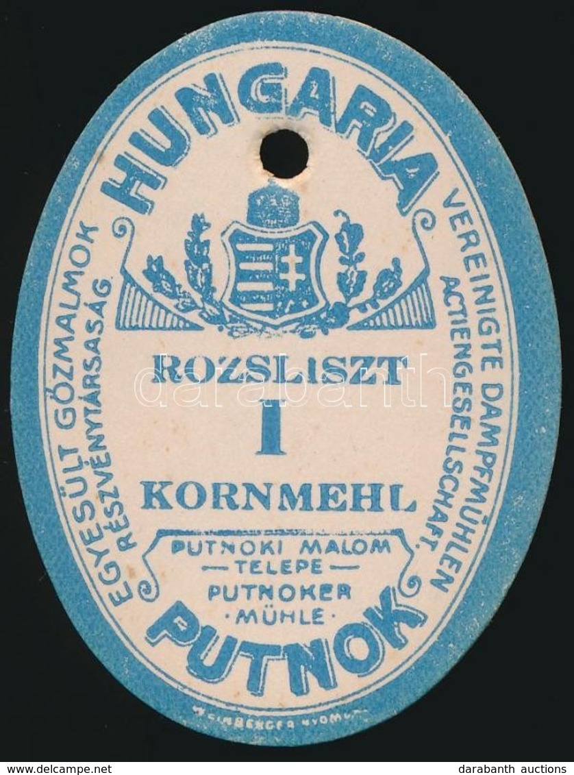 Cca 1900 Liszteszsák Zárjegy. Putnok / Flour Bag Tax Stamp - Unclassified