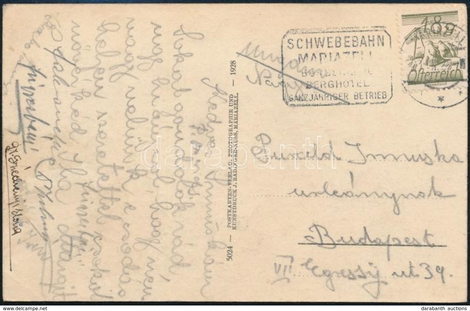 Cca 1928 Budapestre Küldött Képeslap, Aláírásokkal (pl. Gróf Széchenyi Ilona) - Unclassified