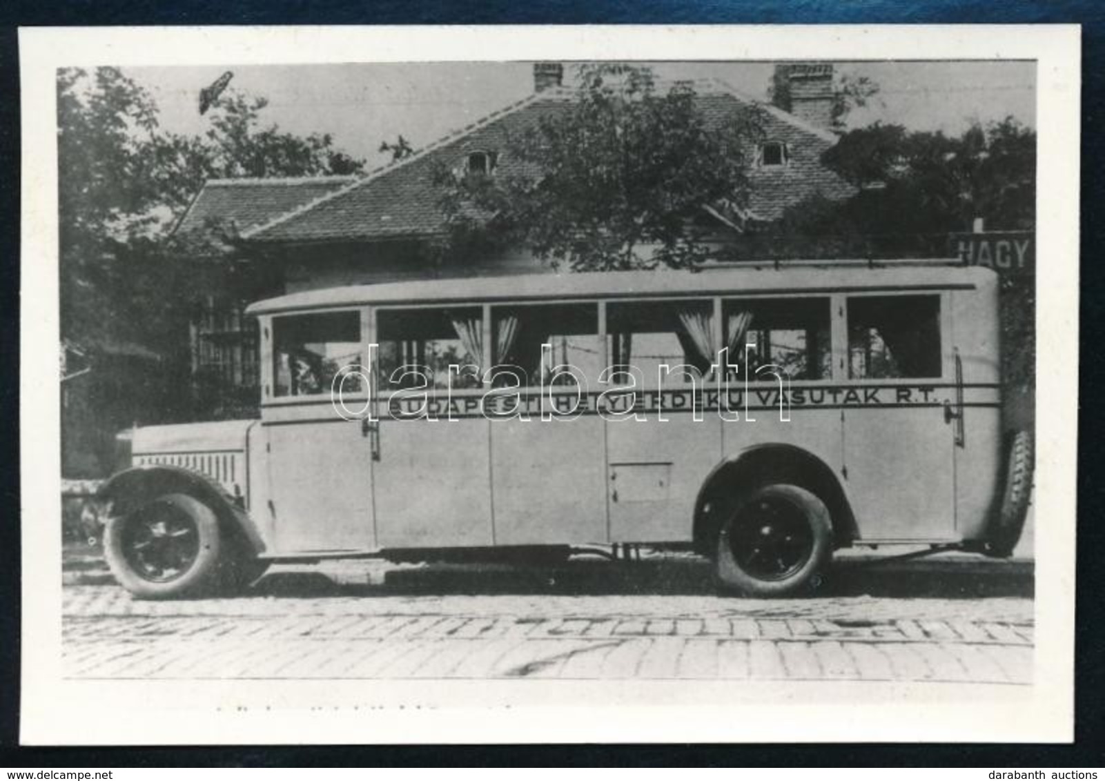 Cca 1935 A Budapesti Helyiérdek? Vasutak Rt. Autóbusza, Utólagos El?hívás, 6,5x9,5 Cm - Altri & Non Classificati