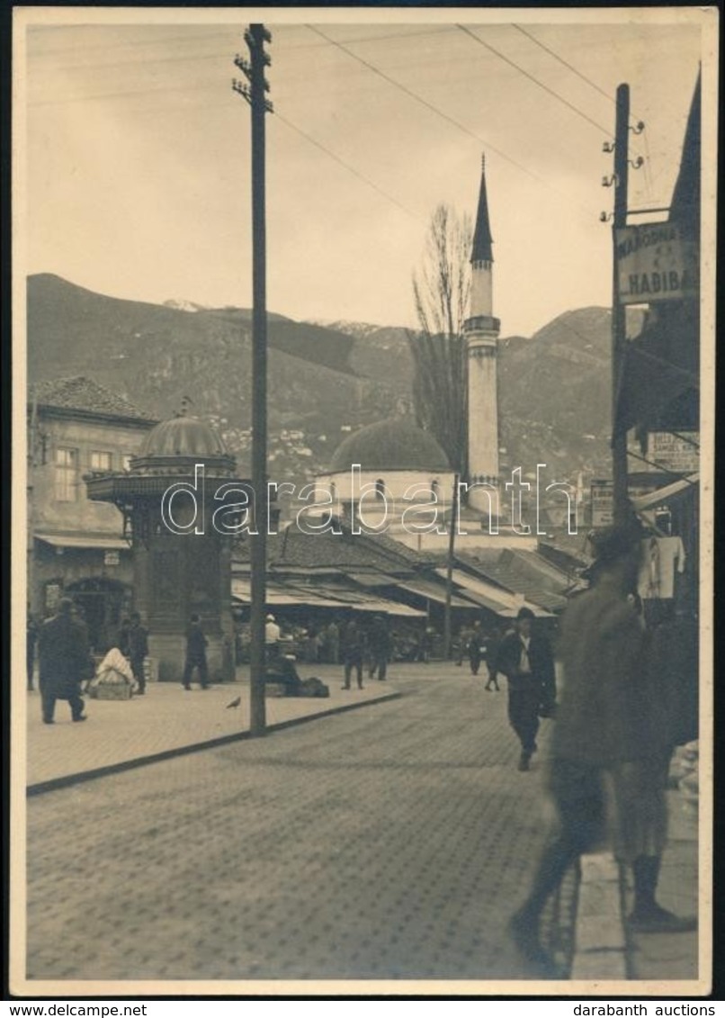 Cca 1930-1940 Szarajevó, F?mecset, Hátoldalon Feliratozott Fotó, 17,5×12,5 Cm / Sarajevo, Tsar's Mosque, Photo - Altri & Non Classificati