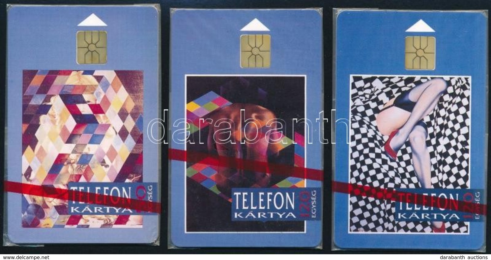 1992 K. Némethy - Vet? Festmények. Használatlan, Sorszámozott Telefonkártya, Bontatlan Csomagolásban. 3 Db - Non Classificati