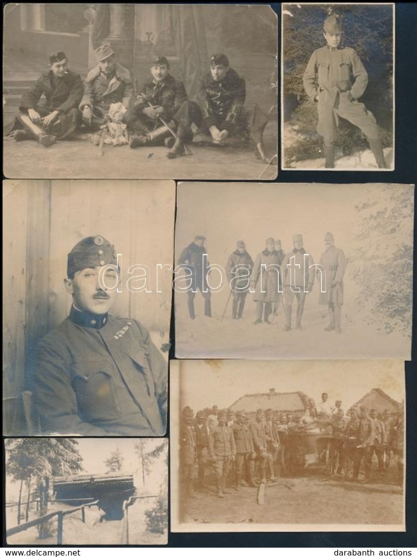 Cca 1914-1918 17 Db Különféle Katonafotó, Különböz? Méretben - Other & Unclassified