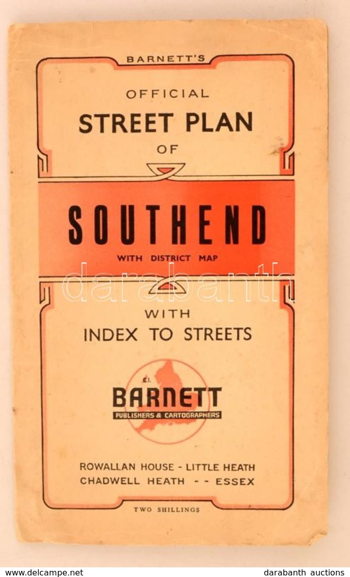 Cca 1920 A Southend Térképe. Bartnett's Southend Plan - Other & Unclassified