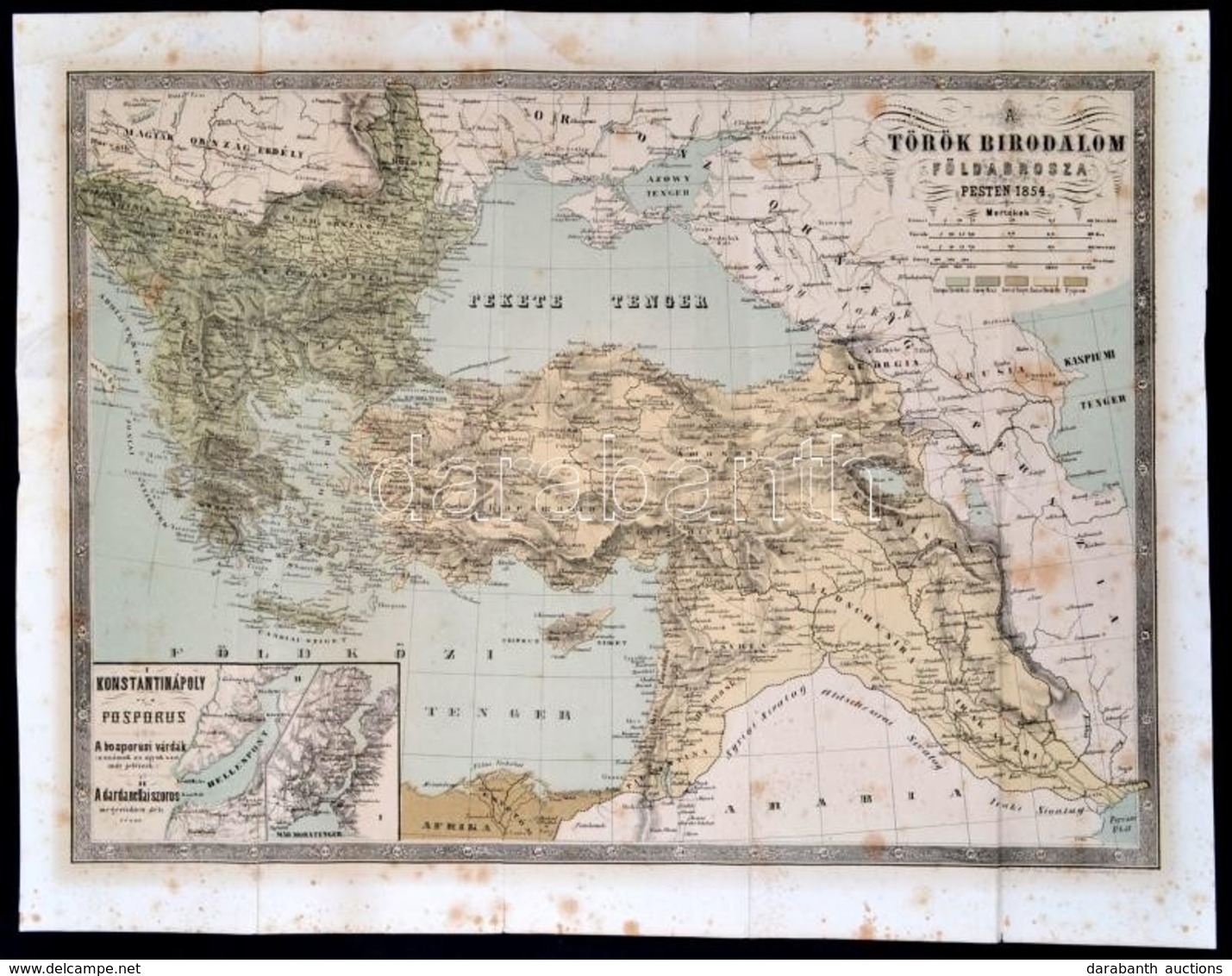 1854 A Török Birodalom Földabrosza, Színes K?nyomat, Fényes Elek: A Török Birodalom, Leirása, Történeti, Statistikai és  - Other & Unclassified