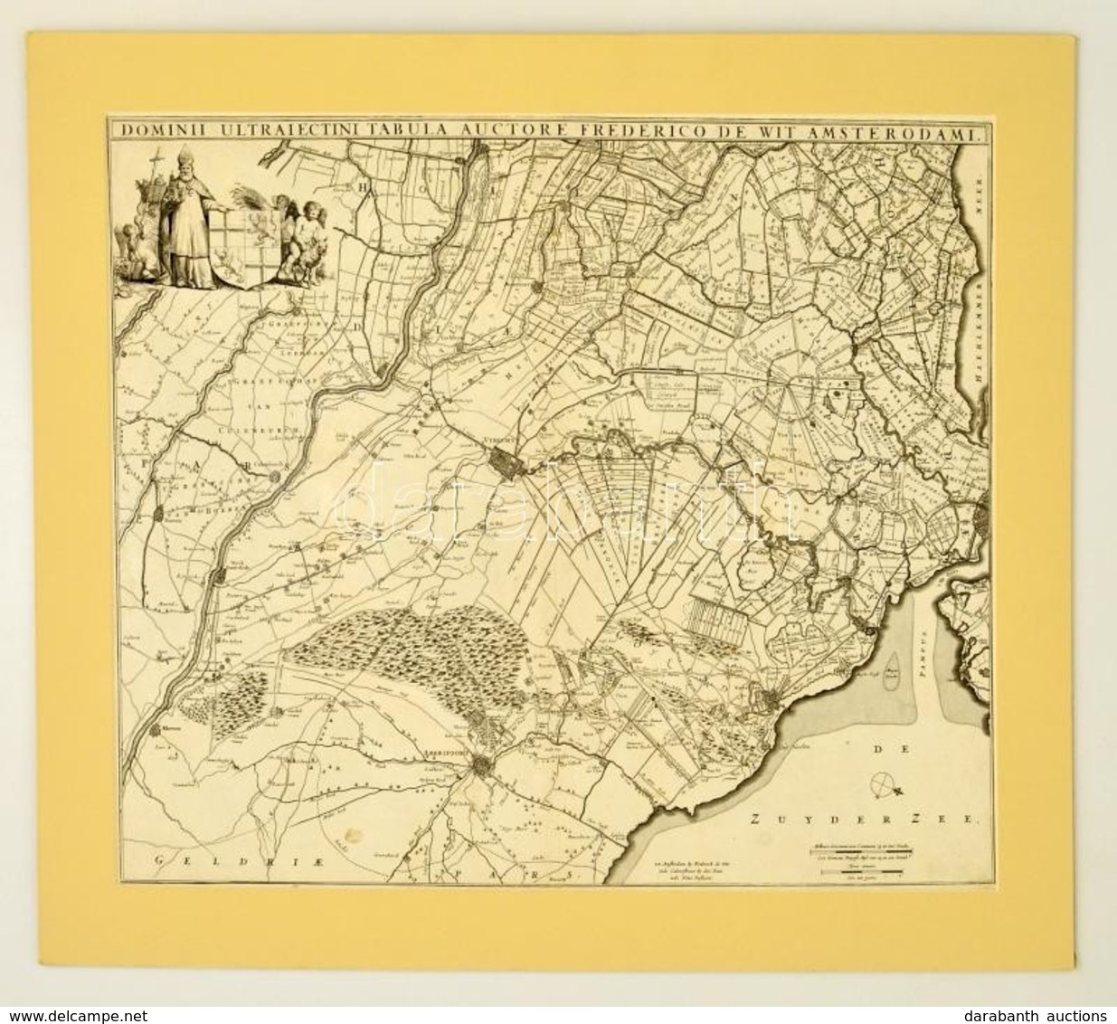 Cca 1670 Utrecht és Környékének Térképe, Domini Ultraiectini Tabula Auctore Frederico De Wit Amsterodami. Nagyméret? Réz - Other & Unclassified