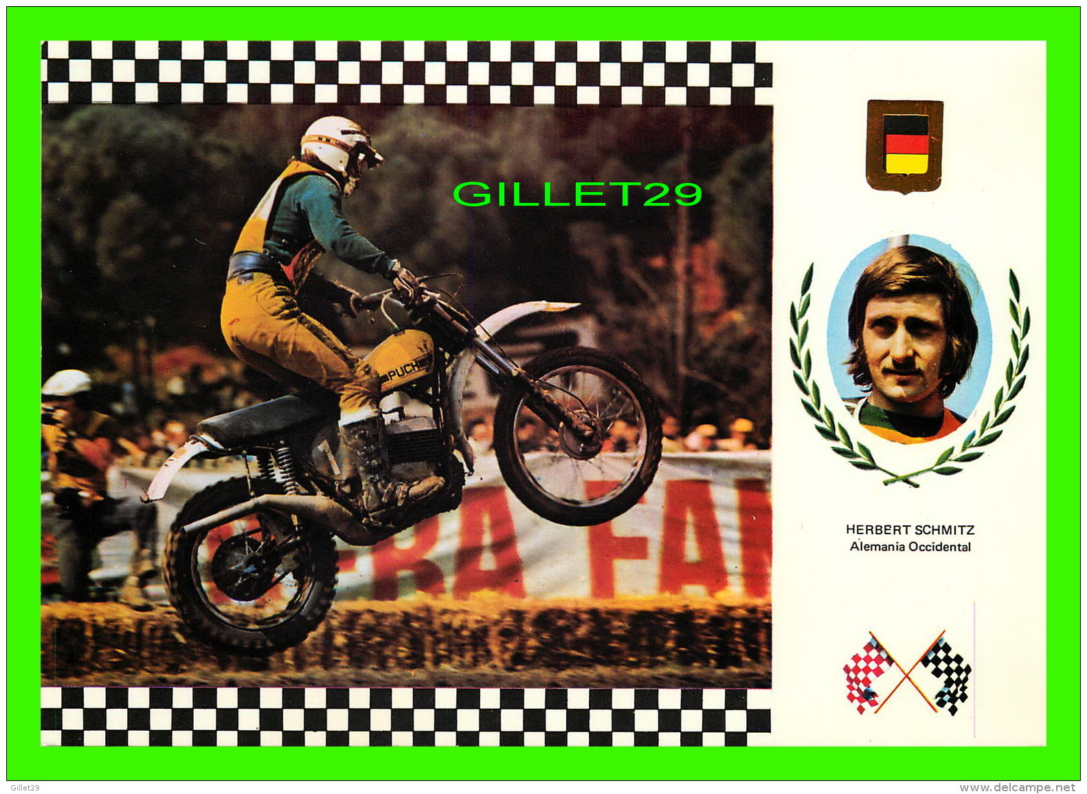 SPORTS MOTO - HERBERT SCHMITZ, ALEMANIA OCCIDENTAL - No 17, SERIE MOTOCROSS - PUCH AUSTRIA 102 KG , 34,5 C.V. - - Motorradsport