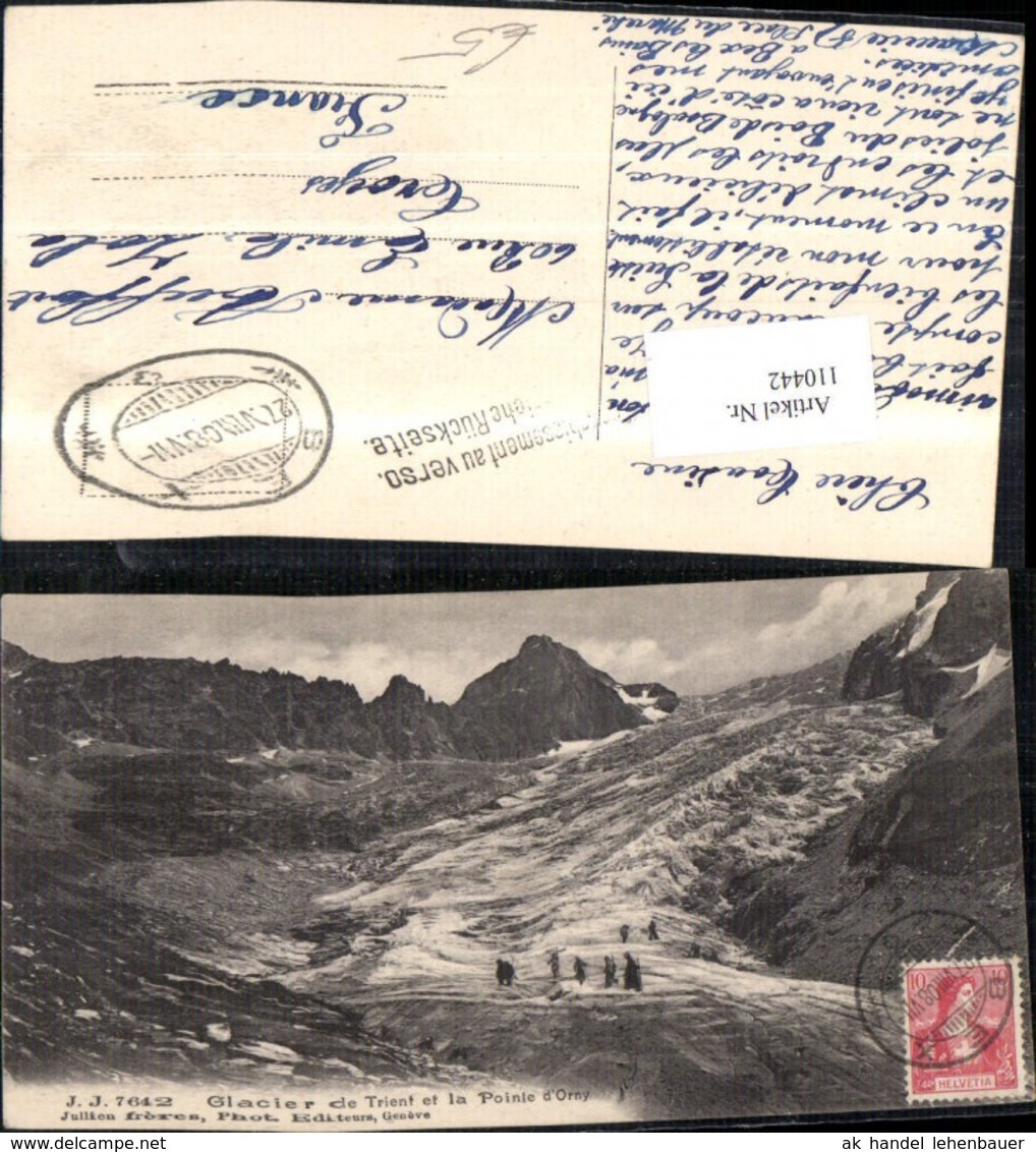 110442,Glacier De Trient Et La Pointe D�Orny 1908 Kanton Waadt - Orny