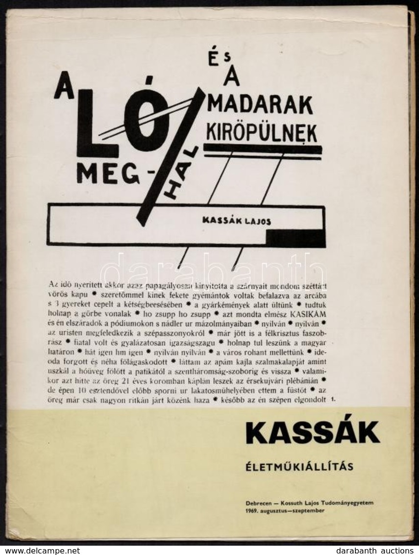 Kassák Lajos életm?kiállítás. Debrecen. Kossuth Lajos Tudományegyetem. 1969. Augusztus-szeptember. Kiállítási Katalógus. - Unclassified