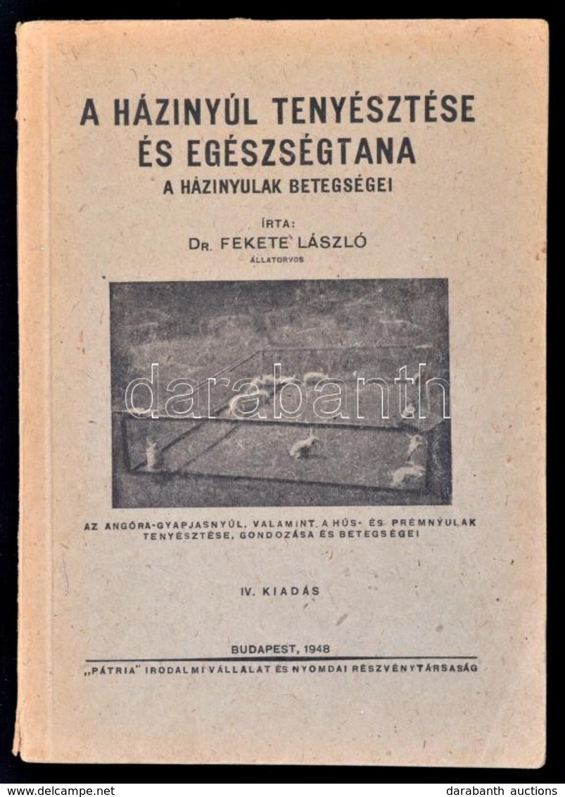 Dr. Fekete László: A Házinyúltenyésztés Egészségtana. A Házinyulak Betegségei. Az Angóra-gyapjasnyúl, Valamint A Hús- és - Unclassified