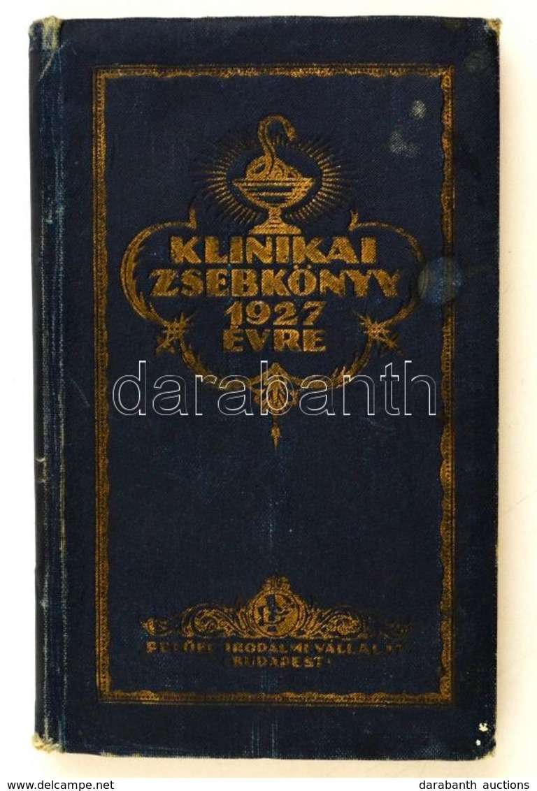 Klinikai Zsebkönyv 1926 évre. Szerk.: Dr. Alföldi Béla. Bp., 1926,'Pet?fi'. Kiadói Aranyozott Nylon-kötés, Kissé Kopott, - Non Classificati