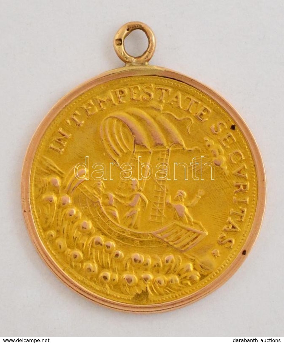 Szent György Medál. 14K Arany. / St George Medal 14 C Gold 4,97g, D:26 Mm - Other & Unclassified