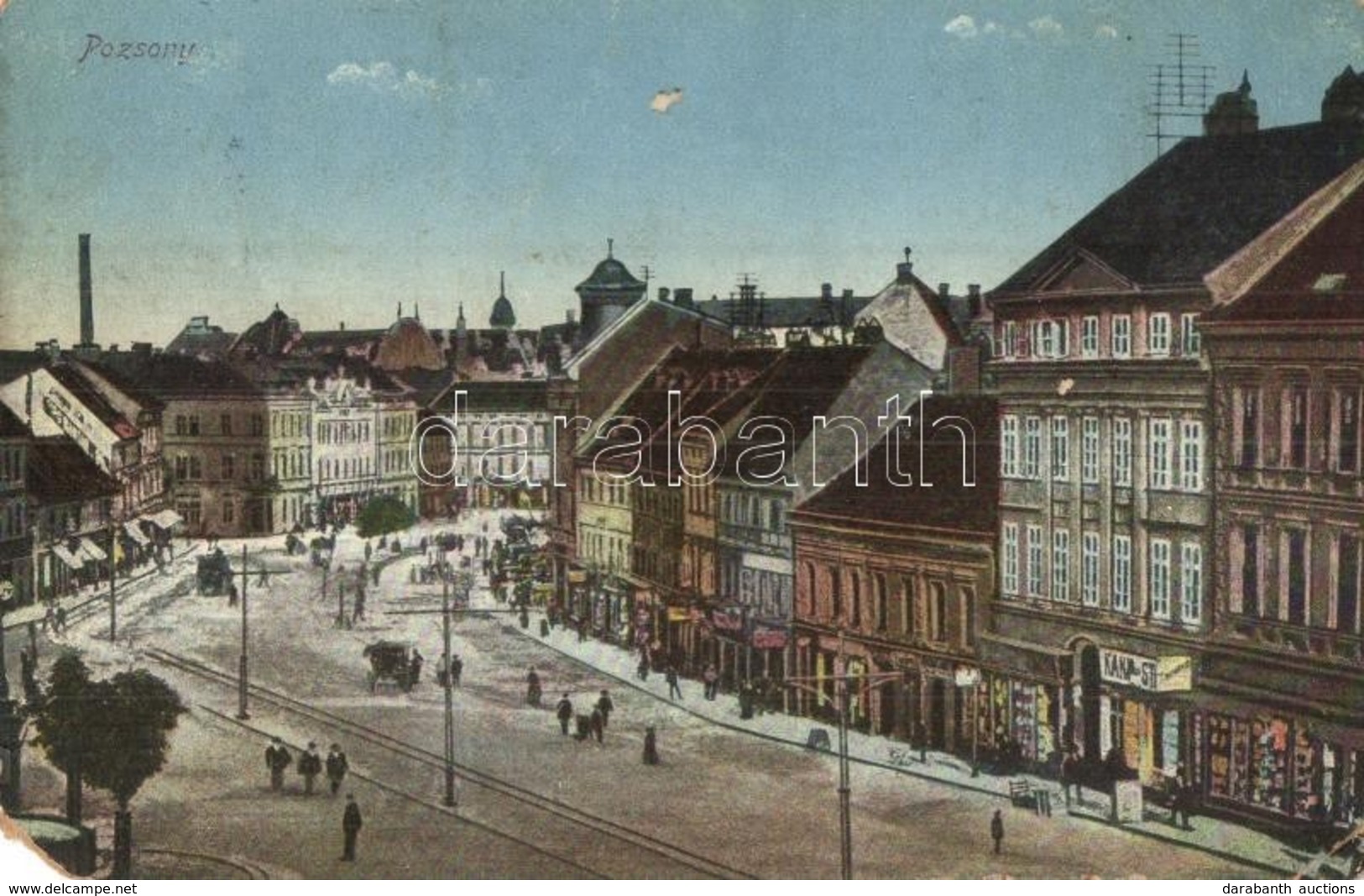 * 4 Db Régi Felvidéki Városképes Lap: Tornalja, Pöstyén, Jászó, Pozsony; Vegyes Min?ség / 4 Pre-1945 Slovakian Town-view - Unclassified